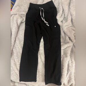 Figs Black Yola High Waisted Skinny Scrub Pants